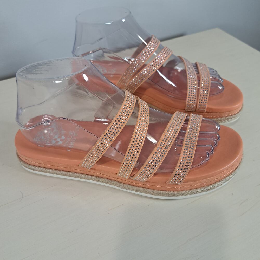 Vince Camuto Rallsan Strappy Crystal Women's Sandals Mimosa Size 8 - Picture 2 of 12